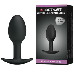 Pretty Love - Plug Anal En Silicone 6.5 Cm Noir